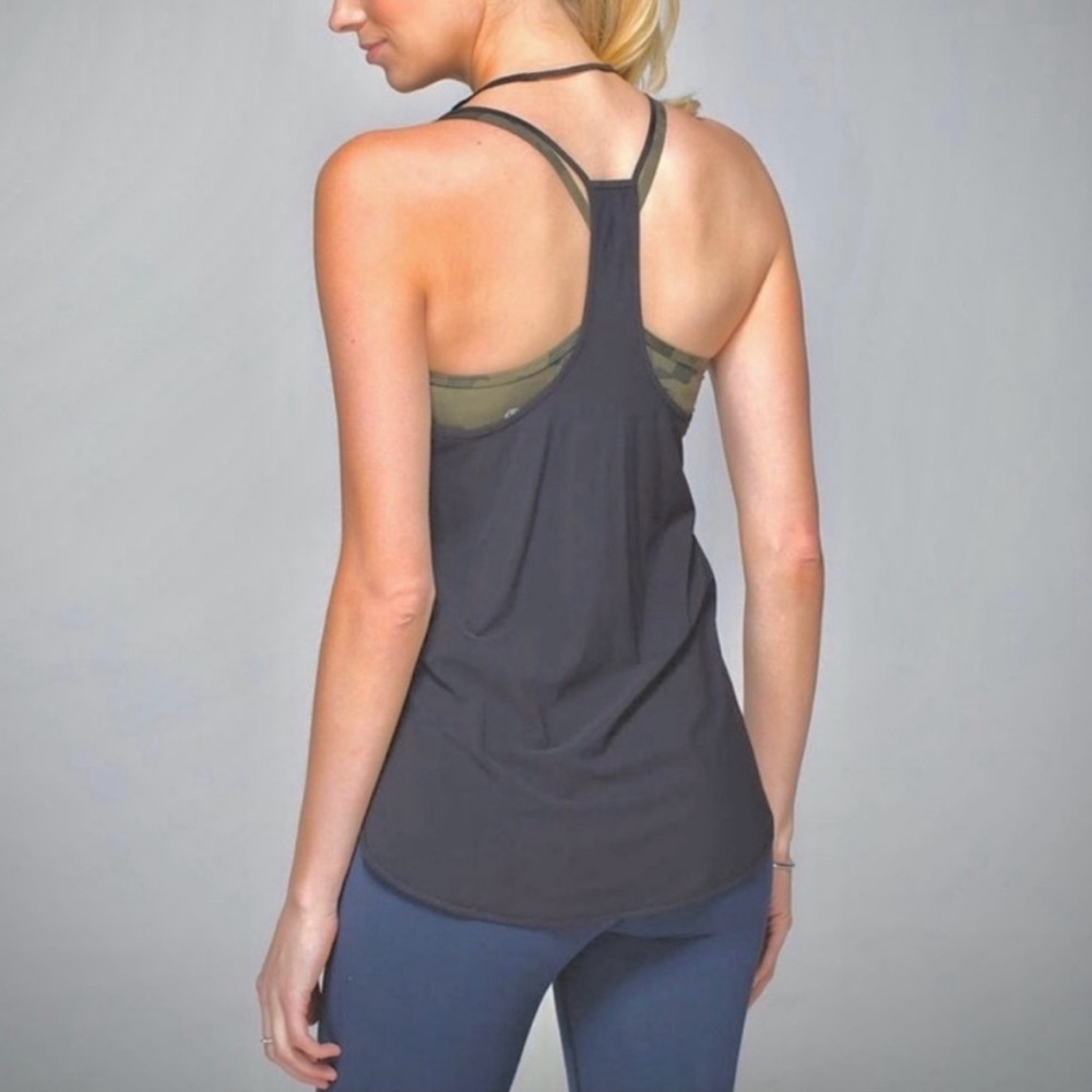 Lululemon Coastal Strappy Tank, Graphite Gray, 8